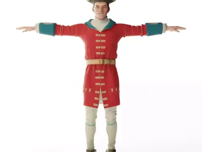 British Soldier uniform 1800s style 3D model