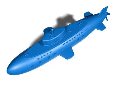 Toy submarine 3D print model