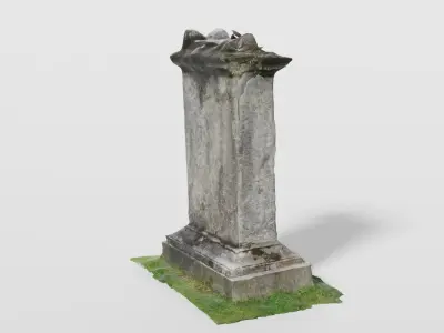 Historical cemetery headstone photoscan  3D model