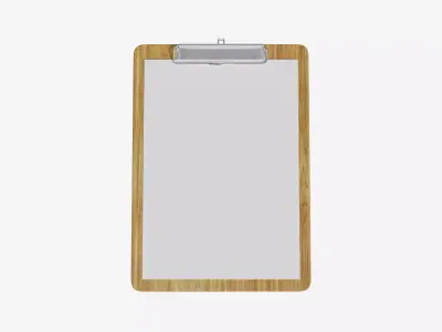 Clipboard paper 3D model
