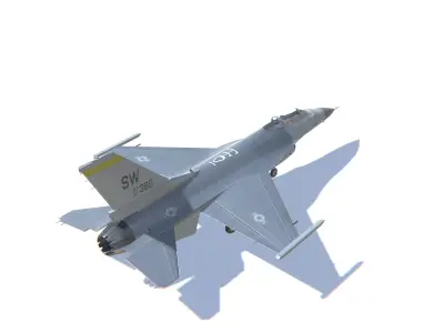F-16 Fighting Falcon Jet Fighter Aircraft Low-poly 3D model