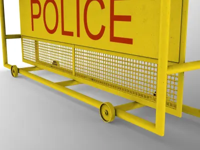 Traffic Barricade Low-poly 3D model purchase