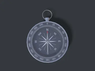 Compass Low-poly 3D model purchase