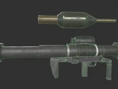 Panzerfaust-3 Low-poly 3D model