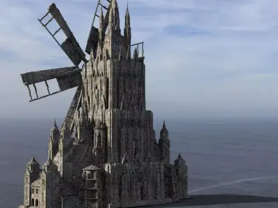 Inns mouth Windmill Bigger 3D model