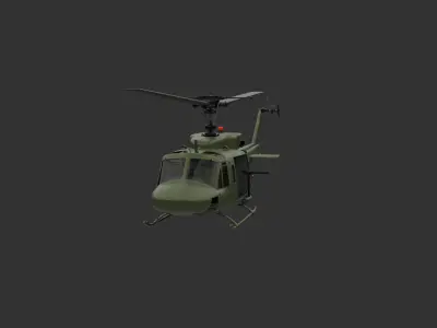 Bell 212 Helicopter  3D model