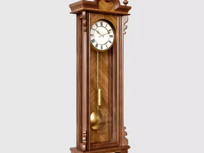 Antique Grandfather Clock 3D model