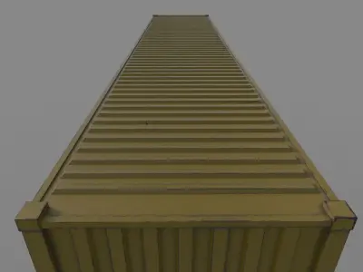 Low-Poly Painted Container Low-poly 3D model