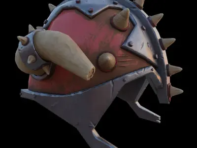 Helmet orc Low-poly 3D model