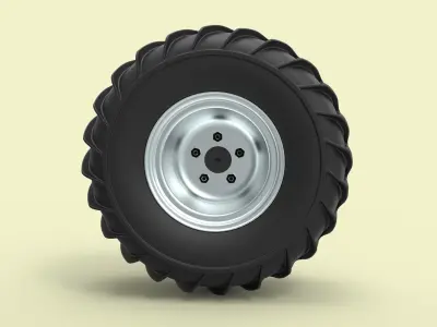 Wheel for snow 3D model