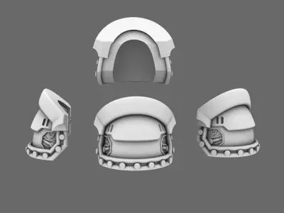 Space Knights V3 Warrior Shoulder Pads 3D print model