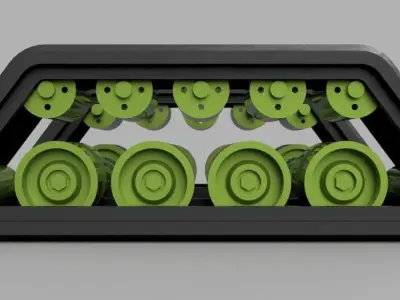 Track chain 02 rubber type Free 3D model