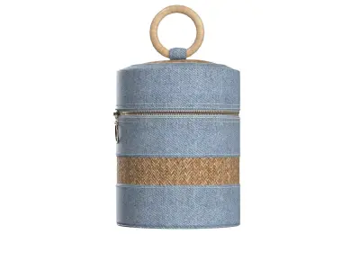 Denim Mini Barrel Bag 3D model