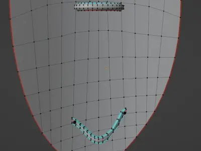 triangel shield Low-poly 3D model