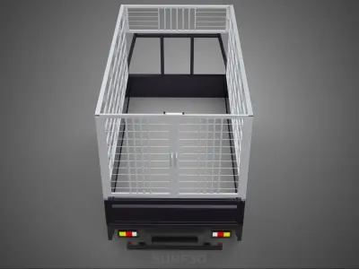 CAGE ENCLOSURE PICKUP FLAT DECK TRUCK CARGO BED FRAME REAR BODY 3D model