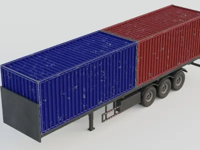 Cargo Trailer 3D Pack 3D model