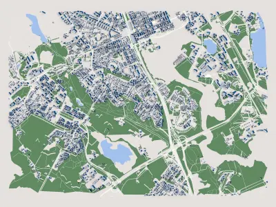 Cityscape Hameenlinna Finland 3D model