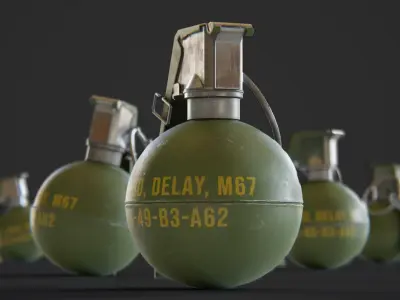 M67 Grenade Low-poly 3D model