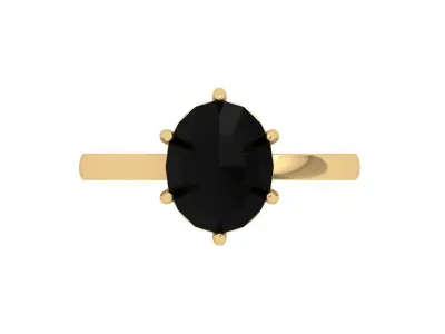 Oval Ring 3D print model 5