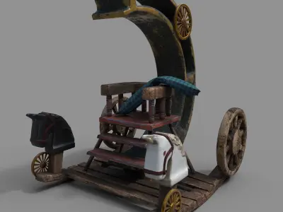 Minbo Rocking Chair Low-poly 3D model