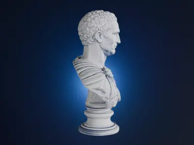 Julius Caesar Bust 3 Versions 3D model
