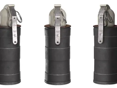 MILITARY Game Ready Soviet GRD Smoke Grenade Low-poly 3D model