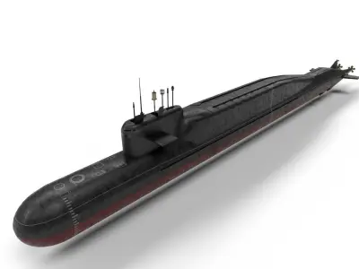 delta class submarine Low-poly 3D model