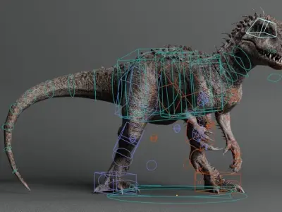 INDOMINUS REX Low-poly 3D model