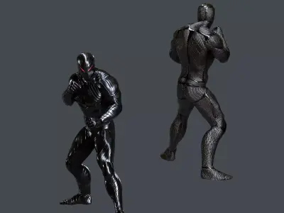 Steel Guardian Low-poly 3D model