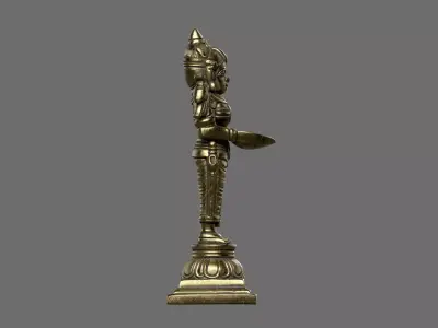 Standing Lady Deepam Low-poly 3D model