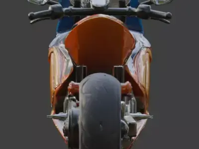 Futuristic Cartoon City Motorcycle 3D Model Low-poly 3D model