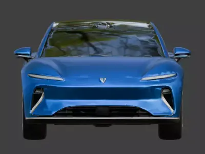 Blue All Terrain 4x4 and Luxury Sport Sedan Low-poly 3D model