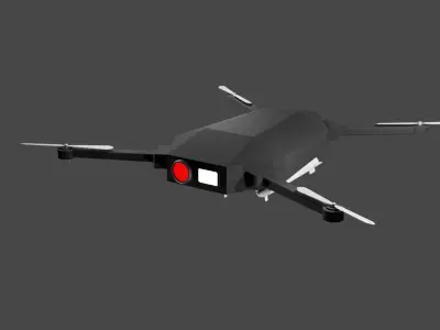 low-poly combat drone Free low-poly 3D model