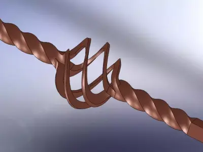 Twist fence Free 3D model