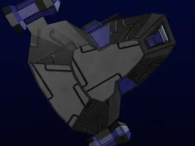 spaceship fighter Free low-poly 3D model