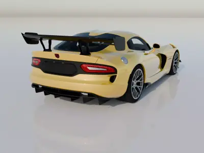 Dodge Viper ACR 2016 High Detail Game Ready Cinematic Low-poly 3D model