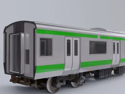 Japan Railway Train model in Blender 3D 3D model