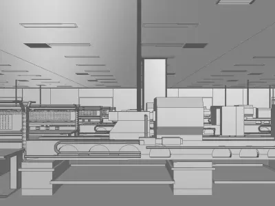 Factory production line 3D model order