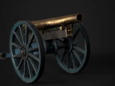 Cannon Low-poly 3D model get