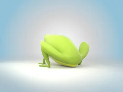 Cartoon Frog 3D model