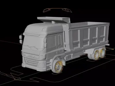 DAF CF Box Truck 2020 Dump Truck 3D model