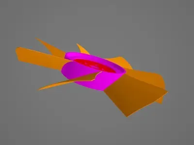 Industrial propeller Low-poly 3D model
