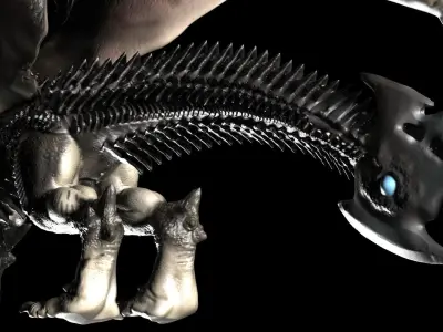 Epic 3D dragon Model 90k Low-poly 3D model