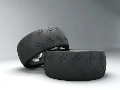 Radial Tyres  Low-poly 3D model