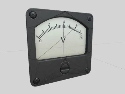 ammeter and voltmeter Low-poly 3D model