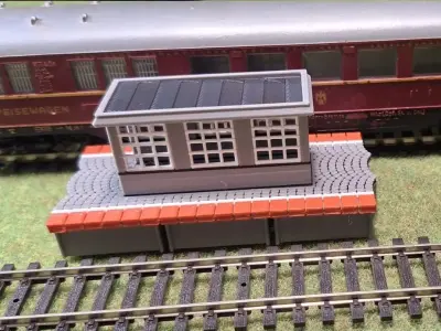 Double Edge Platform Underpass3 1-87 FDM color 3D print model