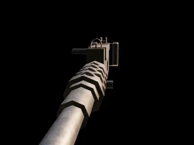 Browning M2 Low Poly Low-poly 3D model