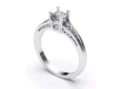 solitaire with ring sizes  8 part S72 3D print model