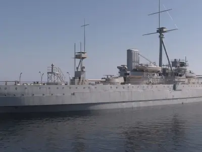 SuperB Warship 3D model