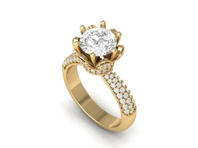 Wedding Ring 3D print model 85